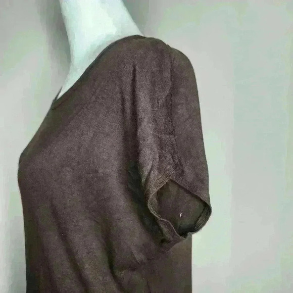 Michael Michael Kors women's brown stretchy cap sleeve t-shirt size medium - Picture 3 of 7